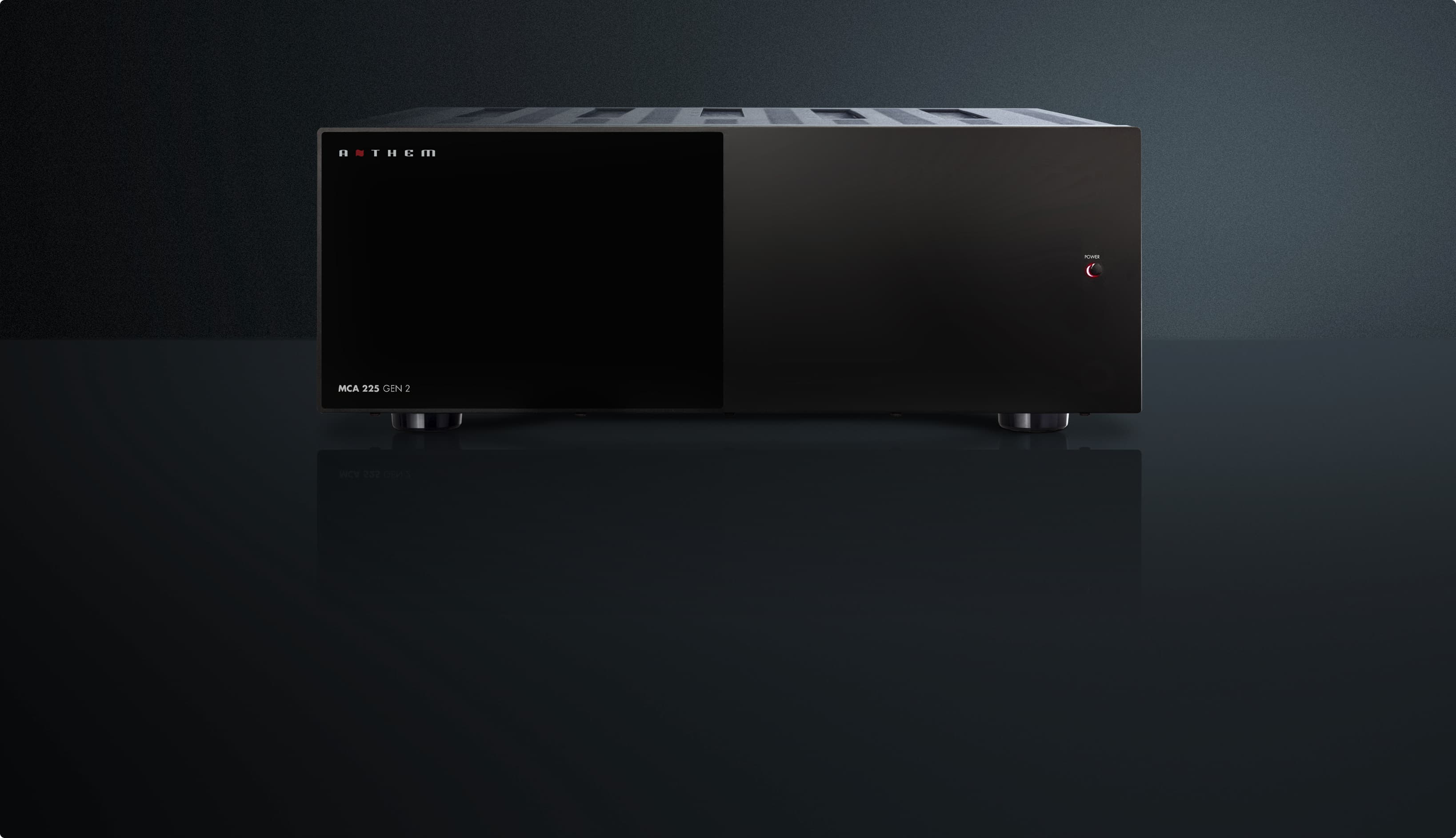 MCA 225 Gen 2 front view highlighting faceplate and controls